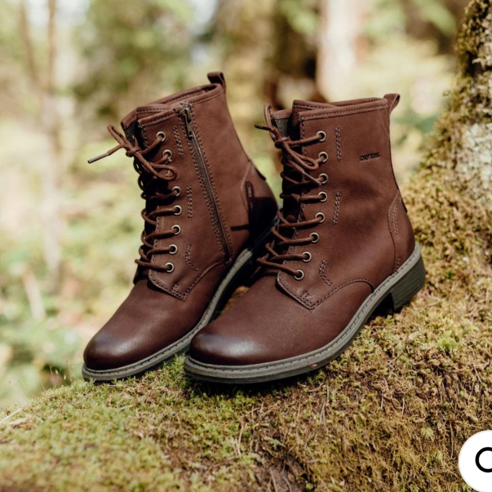 NWT Joseph Seibel Selena 06 Moro Brown Leather Combat Moto Ankle Boot Size 41